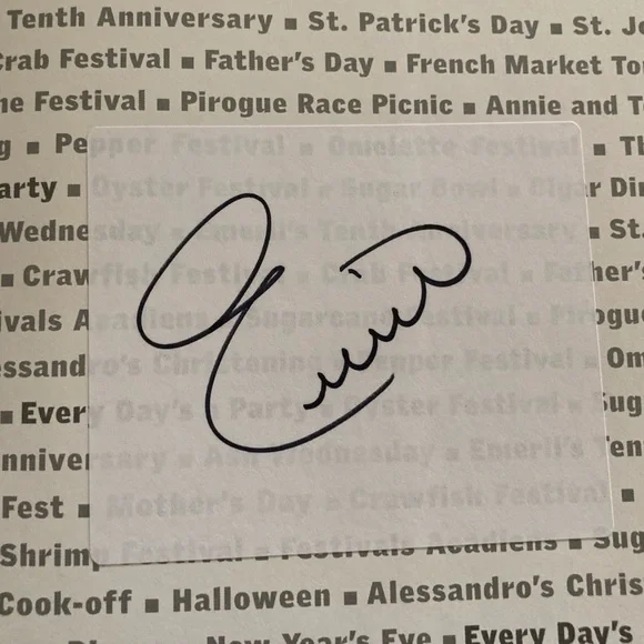 Emeril Lagasse Louisiana Autographed cookbook